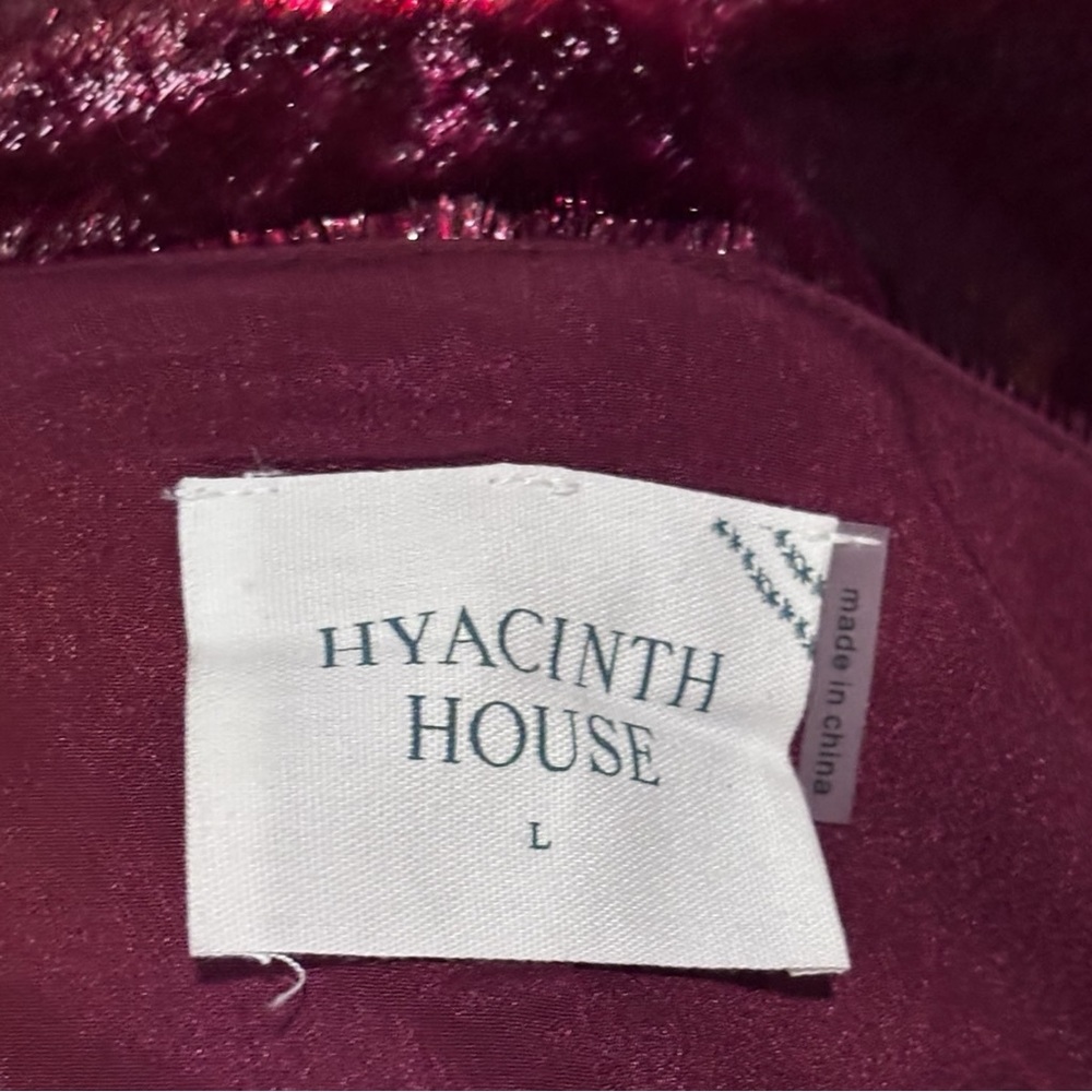 TUCKERNUCK HYACINTH HOUSE GAVIN GARNET SHIMMER SWING MINI DRESS - Picture 12 of 14